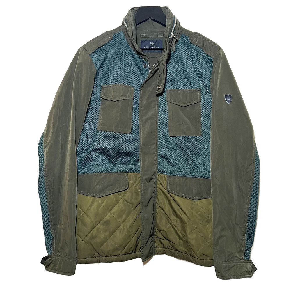Scotch & Soda Mens Lightweight Quality Summer Jacket Size M Olive Green
